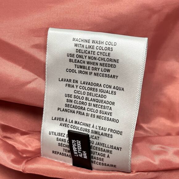 Levis Cinch Waist Anorak Rain Jacket Pink Mahogany Sz M Full Zip Long Sleeves - Picture 10 of 12